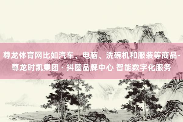 尊龙体育网比如汽车、电脑、洗碗机和服装等商品-尊龙时凯集团 · 抖圈品牌中心 智能数字化服务