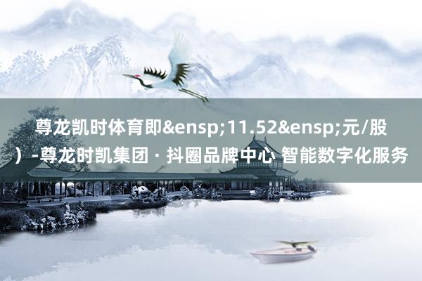 尊龙凯时体育即&ensp;11.52&ensp;元/股）-尊龙时凯集团 · 抖圈品牌中心 智能数字化服务