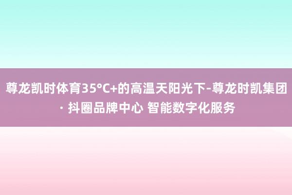 尊龙凯时体育35°C+的高温天阳光下-尊龙时凯集团 · 抖圈品牌中心 智能数字化服务