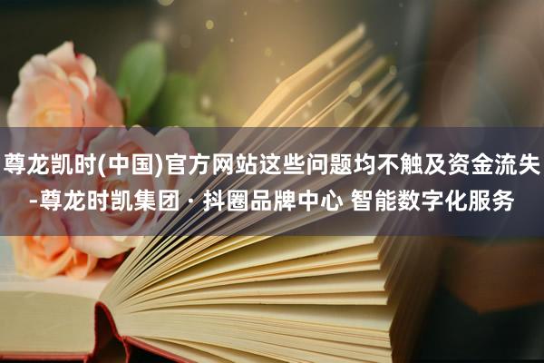 尊龙凯时(中国)官方网站这些问题均不触及资金流失-尊龙时凯集团 · 抖圈品牌中心 智能数字化服务