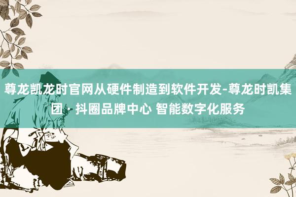 尊龙凯龙时官网从硬件制造到软件开发-尊龙时凯集团 · 抖圈品牌中心 智能数字化服务