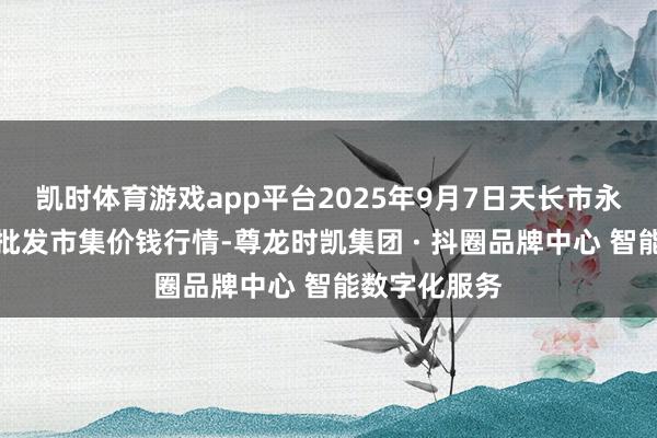 凯时体育游戏app平台2025年9月7日天长市永福农副居品批发市集价钱行情-尊龙时凯集团 · 抖圈品牌中心 智能数字化服务
