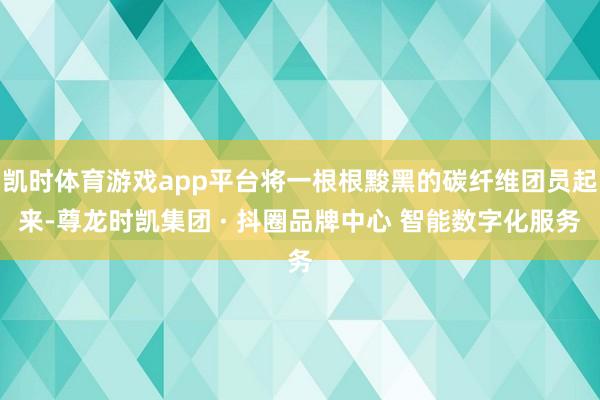 凯时体育游戏app平台将一根根黢黑的碳纤维团员起来-尊龙时凯集团 · 抖圈品牌中心 智能数字化服务