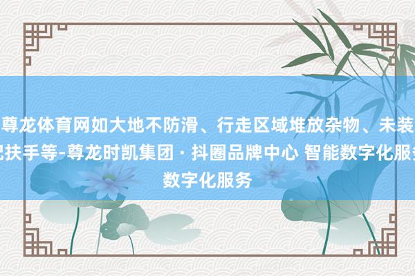 尊龙体育网如大地不防滑、行走区域堆放杂物、未装配扶手等-尊龙时凯集团 · 抖圈品牌中心 智能数字化服务