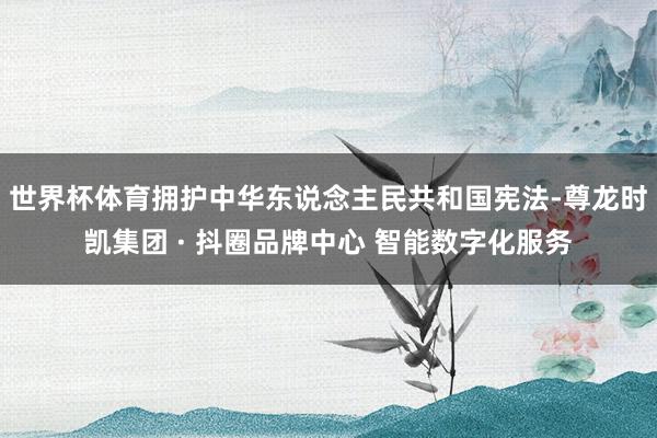 世界杯体育拥护中华东说念主民共和国宪法-尊龙时凯集团 · 抖圈品牌中心 智能数字化服务